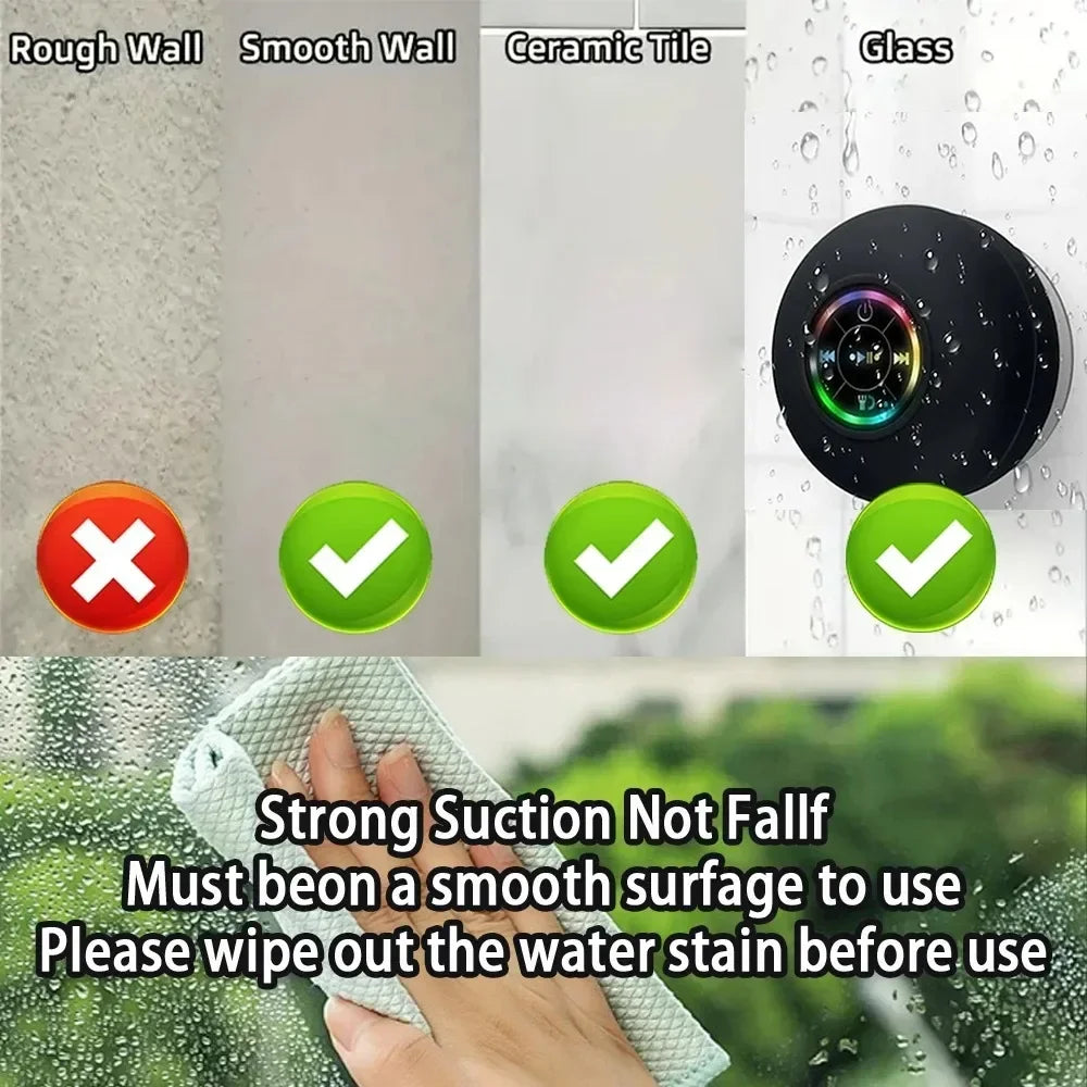 Mini Waterproof Speaker with Suction Cup