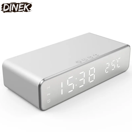 Wireless Changer with Alarm Clock and Thermometer